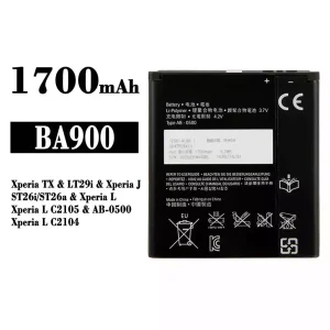 New phone battery BA900 for Sony Xperia TX / Xperia J / Xperia L