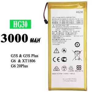 New phone battery HG30 for Motorola Moto G5S / G5S Plus / G6