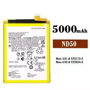 New phone battery ND50 for Motorola Moto G31 Moto G42