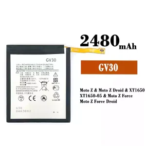 New phone battery GV30 for Motorola Moto Z / Moto Z Droid / Moto Z Force / Moto Z Force Droid