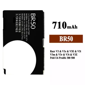 New phone battery BR50 for Motorola Razr V3 / V3c / V3E / V3i / V3m / V3r / V3t / V3Z / Pebl U6 Prolife 300 500