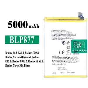 New phone battery BLP877 for OPPO Realme 8i / Realme C31 / Realme C30 / Realme Narzo 50I Prime / Realme C33 / Realme C30S / Realme 9i 5G / Realme Narzo 50A Prime