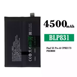 New phone battery BLP831 for OPPO Find X3 / Find X3 Pro