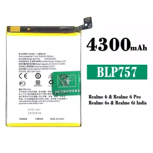 New phone battery BLP757 for OPPO Realme 6 / Realme 6i India / Realme 6 pro / Realme 6s