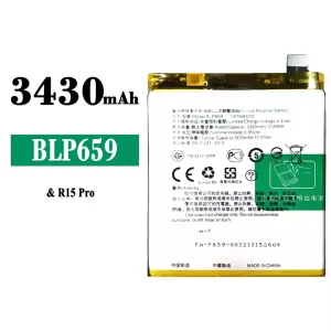 New phone battery BLP659 for OPPO R15 Pro