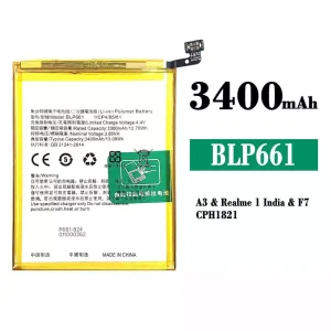 New phone battery BLP661 for OPPO A3 / Realme 1 India / F7
