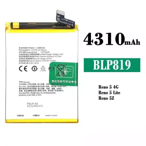 New phone battery BLP819 for OPPO Reno 5 4G /Reno 6 4G /F19 Pro Plus /Reno 5 Lite /Reno 5Z