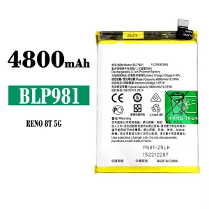 New phone battery BLP981 for OPPO Reno 8T