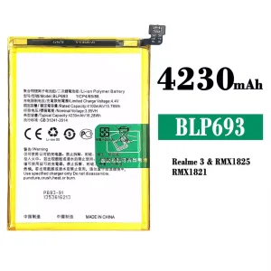 New phone battery BLP693 for OPPO Realme 3