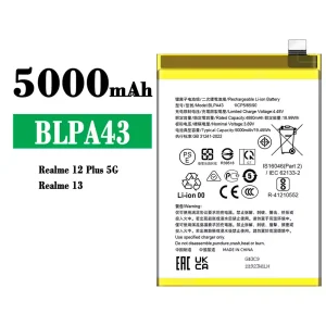 New phone battery BLPA43 for OPPO Realme 12 Plus /Realme 13