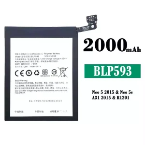 New phone battery BLP593 for OPPO Neo 5 2015/Neo 5s/A31 2015