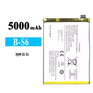 New phone battery B-S6 for VIVO IQOO Z5 5G