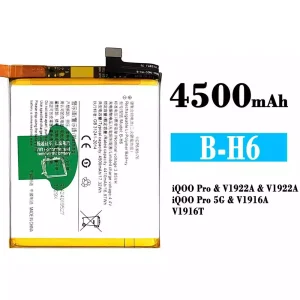 New phone battery B-H6 for VIVO iQOO Pro 5G