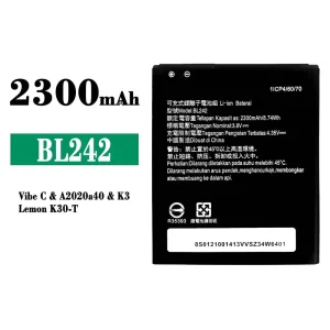 New phone battery BL242 for Lenovo Vibe C / K3 / Lemon K30-T