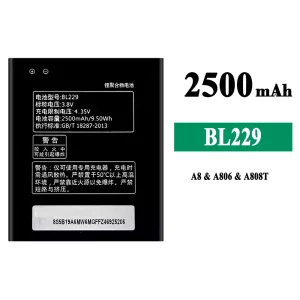 New phone battery BL229 for Lenovo A8/A806/A808T