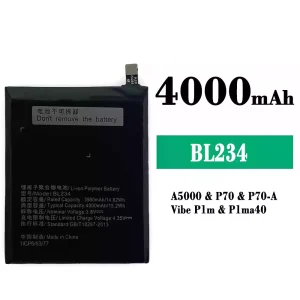 New phone battery BL234 for Lenovo P70/P70-A/A5000