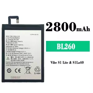 New phone battery BL260 for Lenovo Vibe S1 Lite