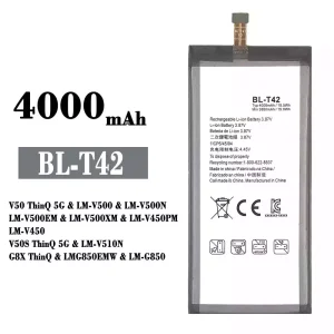 New phone battery BL-T42 for LG V50 ThinQ 5G / V50S ThinQ 5G / G8X ThinQ