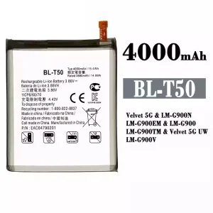 New phone battery BL-T50 for LG Velvet 5G