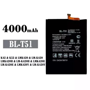 New phone battery BL-T51 for LG K42 / K52