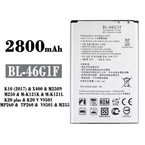 New phone battery BL-46G1F for LG K10 (2017) / K20 plus