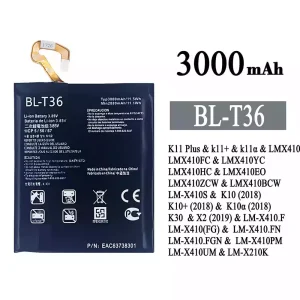 New phone battery BL-T36 for LG K11 Plus /K10 / K10+