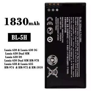 New phone battery BL-5H for Nokia Lumia 630 / Lumia 638 / Lumia 635 / RM-974 / RM-975 / RM-1010
