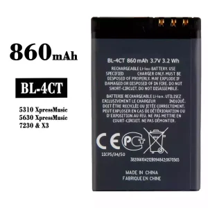 New phone battery BL-4CT for Nokia 5310 Xpress Music/5630 Xpress Music/7230