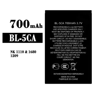 New phone battery BL-5CA for Nokia NK 1110/1680/1209