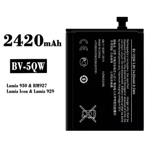 New phone battery BV-5QW for Nokia Lumia 930/Lumia 929