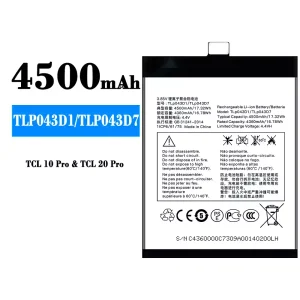 New phone battery TLP043D1/TLP043D7 for Alcatel TCL 10 Plus/TCL 20 Plus/TCL 10 pro/TCL 20 pro