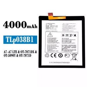 New phone battery TLP038B1 for Alcatel