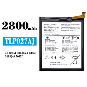 New phone battery TLP027AJ for Alcatel A5 LED/OT5085/5085I/5085Q/5085D