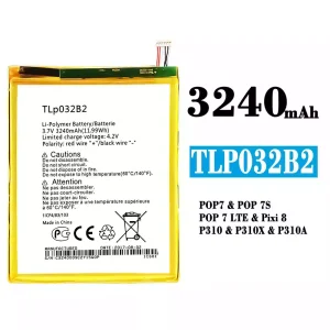 New phone battery TLP032B2 for Alcatel POP 7/POP 7S/POP 7 LTE/Pixi 8