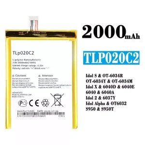 New phone battery TLp020C2 for Alcatel Idol S/Idol X/IDOL 2 /IDOL ALPHA