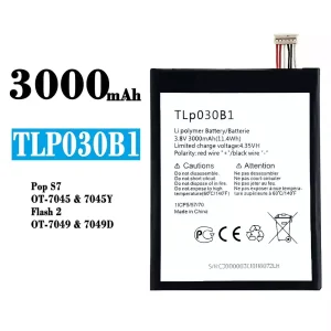 New phone battery TLp030B1 for Alcatel pop s7/Flash 2