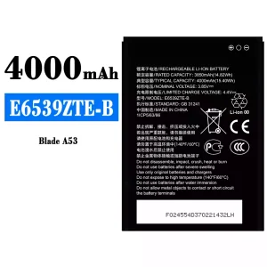 New phone battery E6539ZTE-B for ZTE Blade A53