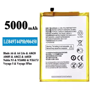 New phone battery Li3849T44P8h906450 for ZTE Blade A6/A6 Lite/Nubia N3/Voyage 5/Voyage 5 PLUS