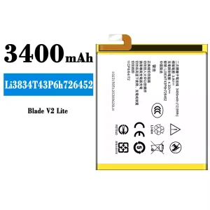 New phone battery Li3834T43P6h726452 for ZTE Blade V2 Lite