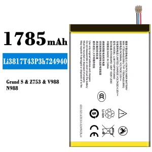 New phone battery Li3817T43P3h724940 for ZTE Grand S/Z753/V988/N988