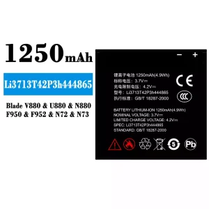 New phone battery Li3713T42P3h444865 for ZTE Blade V880/U880/N880/F950/F952/N72/N73
