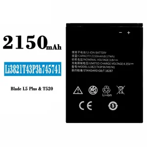 New phone battery Li3821T43P3h745741 for ZTE Blade L5 Plus
