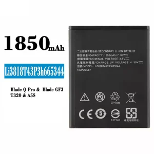 New phone battery Li3818T43P3h665344 for ZTE Blade Q Pro/Blade GF3/T320/A5S