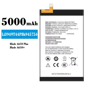 New phone battery Li3949T44P8h945754 for ZTE Blade A610+/A610 PLUS