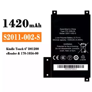New phone battery S2011-002-S for Amazon Kindle touch 6" D01200 eReader/170-1056-00