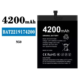 New phone battery BAT2219174200 for Doogee N50