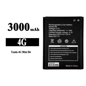 New phone battery 4G for Tenda 4G Mini D6
