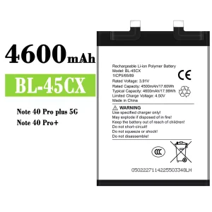 New phone battery BL-45CX for infinix Note 40 Pro plus 5G