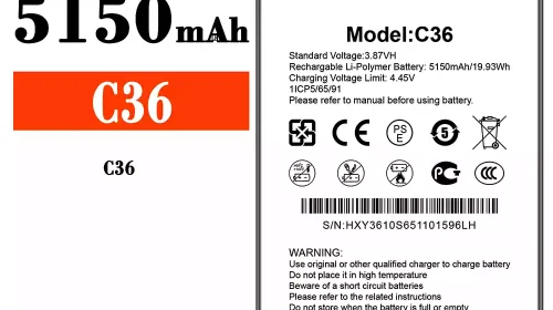 New phone battery for Oukitel C36