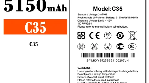 New phone battery for Oukitel C35